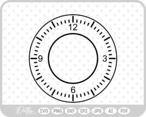 Clock face  SVG PNG DXF – Cricut Silhouette Cutting File
