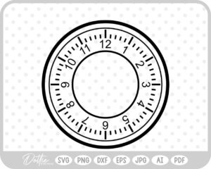 Clock face  SVG PNG DXF – Cricut Silhouette Cutting File