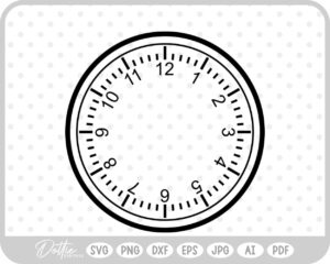 Clock face  SVG PNG DXF – Cricut Silhouette Cutting File