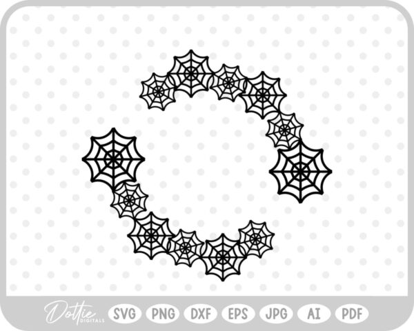 Spider Web Border Frame Halloween SVG PNG DXF – Cricut Silhouette Cutting File