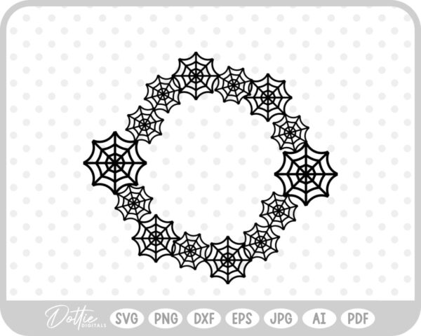 Halloween Border Frame Spider Web SVG PNG DXF – Cricut Silhouette Cutting File