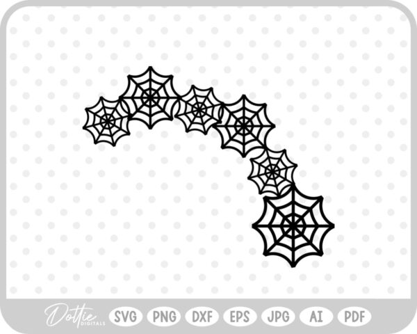 Spider Web Frame Border Halloween SVG PNG DXF – Cricut Silhouette Cutting File
