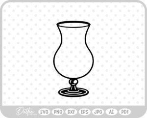 Hurricane Drinking Cocktail Glass Goblet SVG PNG DXF – Cricut Silhouette Cutting File