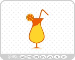 Cocktail Glass SVG PNG DXF – Cricut Silhouette Cutting File