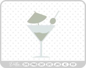 Martini Glass SVG PNG DXF – Cricut Silhouette Cutting File