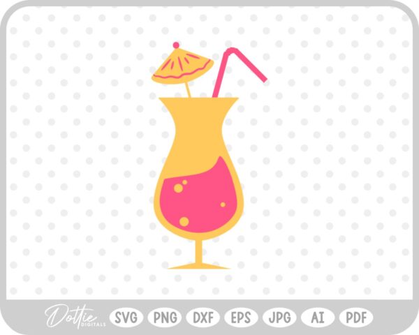 Cocktail Glass SVG PNG DXF – Cricut Silhouette Cutting File