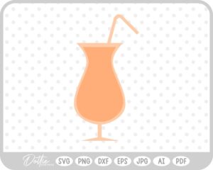 Cocktail Glass SVG PNG DXF – Cricut Silhouette Cutting File