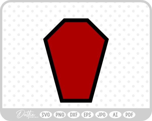 Coffin Halloween Spooky SVG PNG DXF – Cricut Silhouette Cutting File