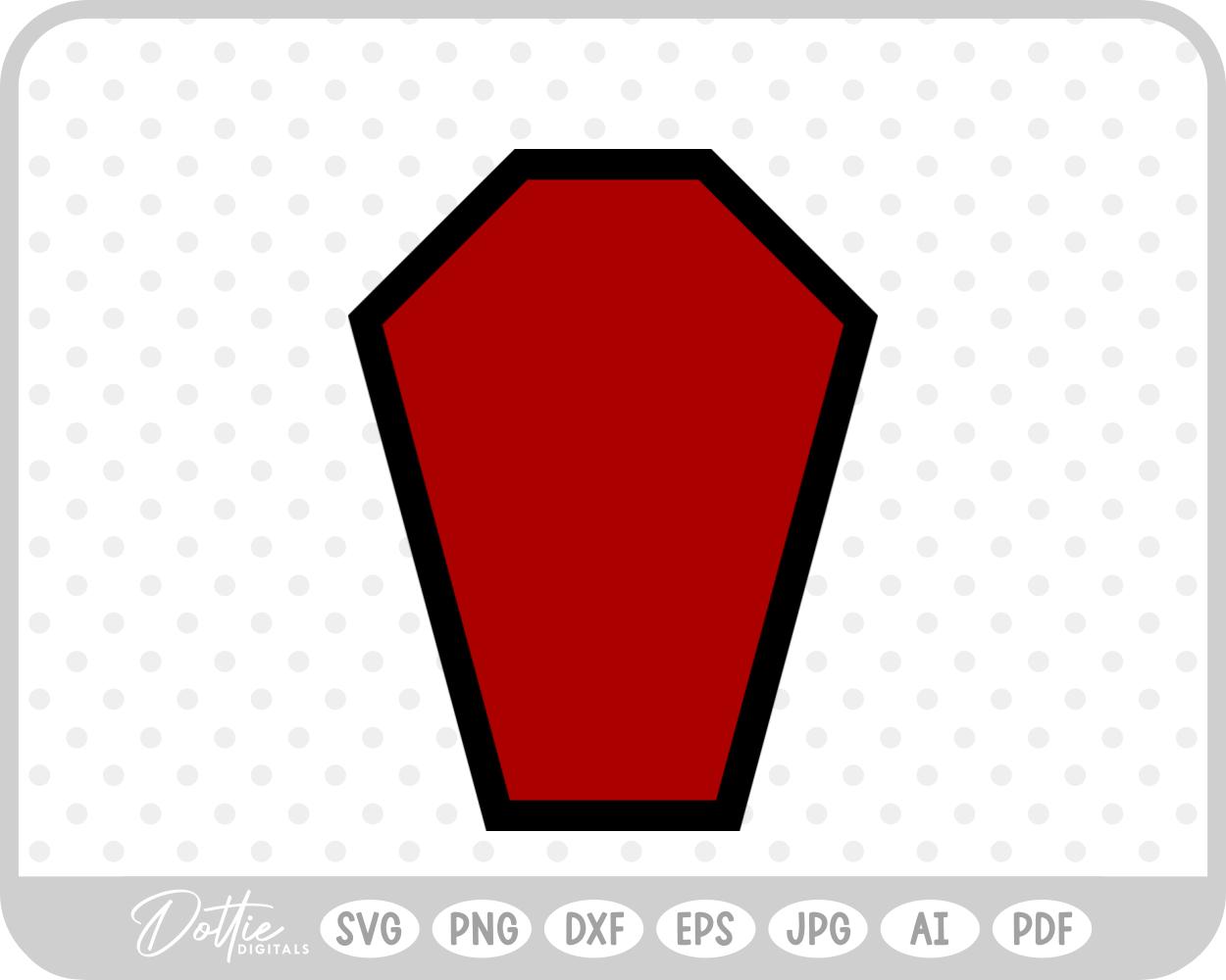 Coffin Halloween Spooky SVG PNG DXF – Cricut Silhouette Cutting File