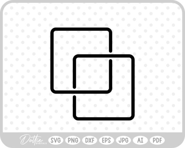 Linked Shape SVG PNG DXF – Cricut Silhouette Cutting File