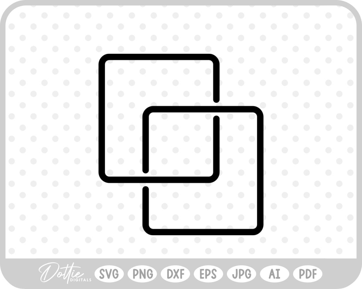 Linked Shape SVG PNG DXF – Cricut Silhouette Cutting File