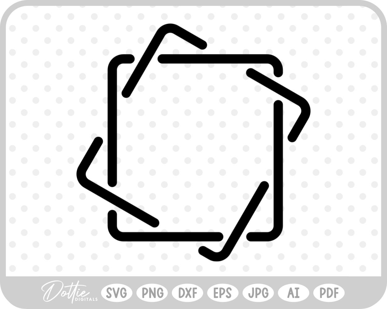 Linked Shape SVG PNG DXF – Cricut Silhouette Cutting File