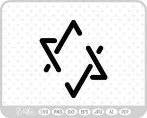Linked Shape SVG PNG DXF – Cricut Silhouette Cutting File