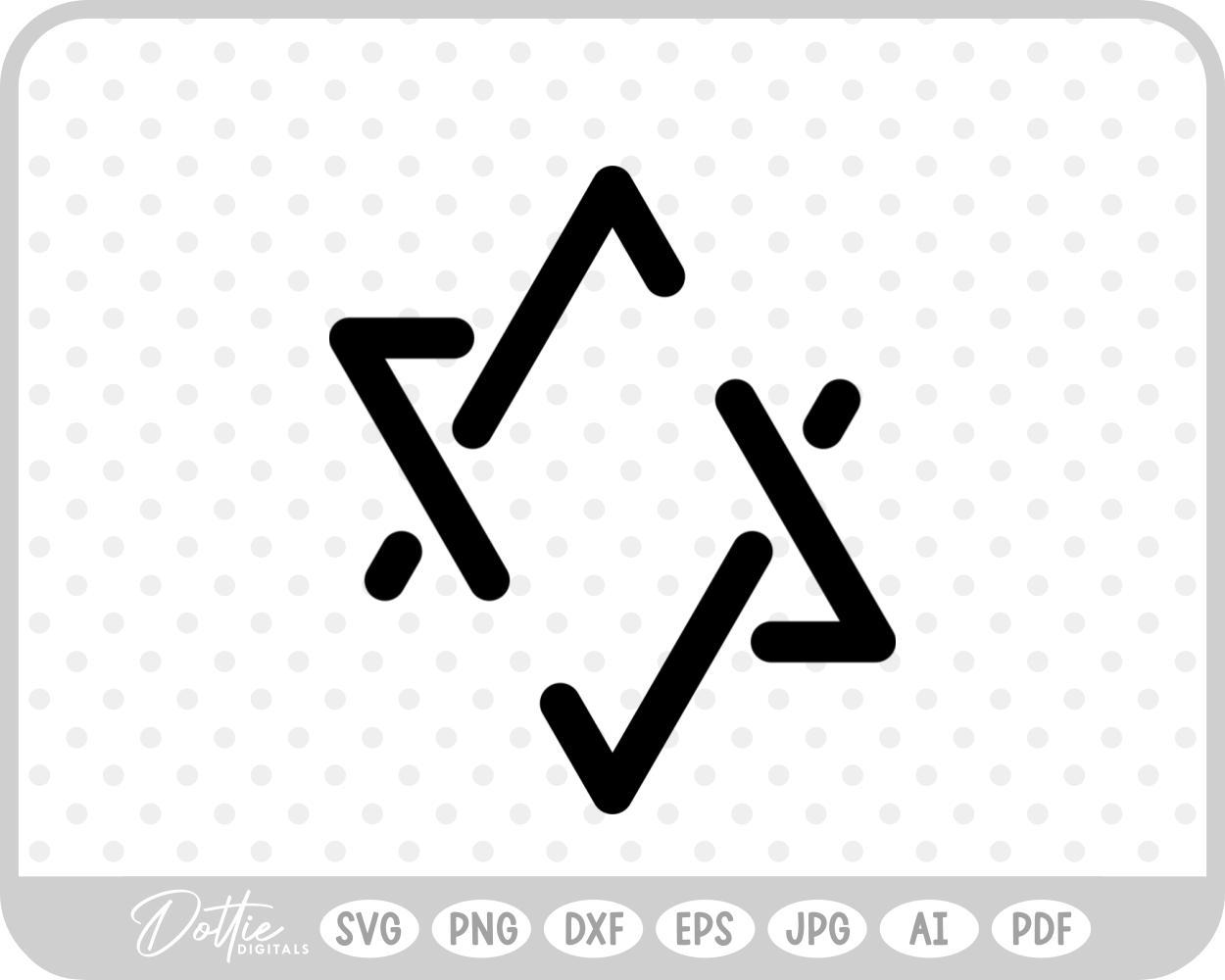 Linked Shape SVG PNG DXF – Cricut Silhouette Cutting File