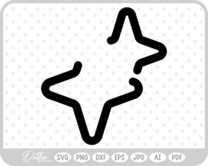 Connected Shape SVG PNG DXF – Cricut Silhouette Cutting File