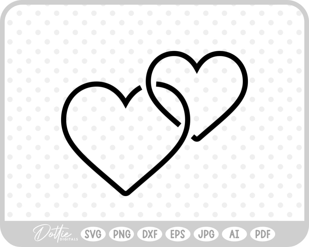 Connected Shape SVG PNG DXF – Cricut Silhouette Cutting File