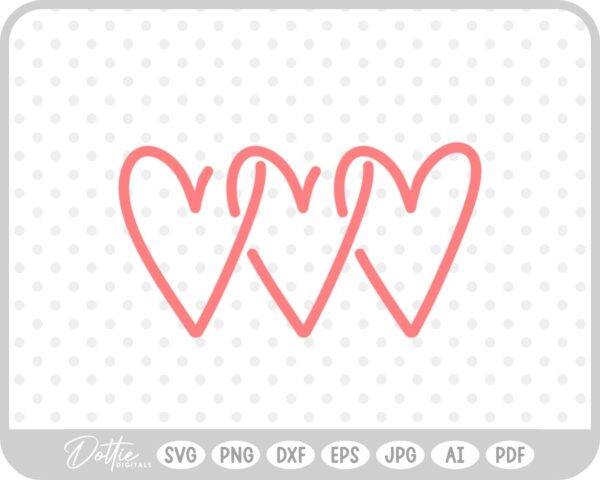 Connected Shape SVG PNG DXF – Cricut Silhouette Cutting File