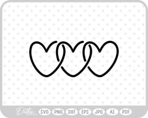 Connected Shape SVG PNG DXF – Cricut Silhouette Cutting File
