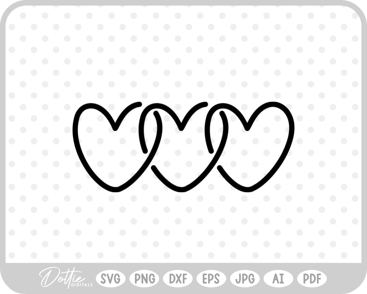 Connected Shape SVG PNG DXF – Cricut Silhouette Cutting File
