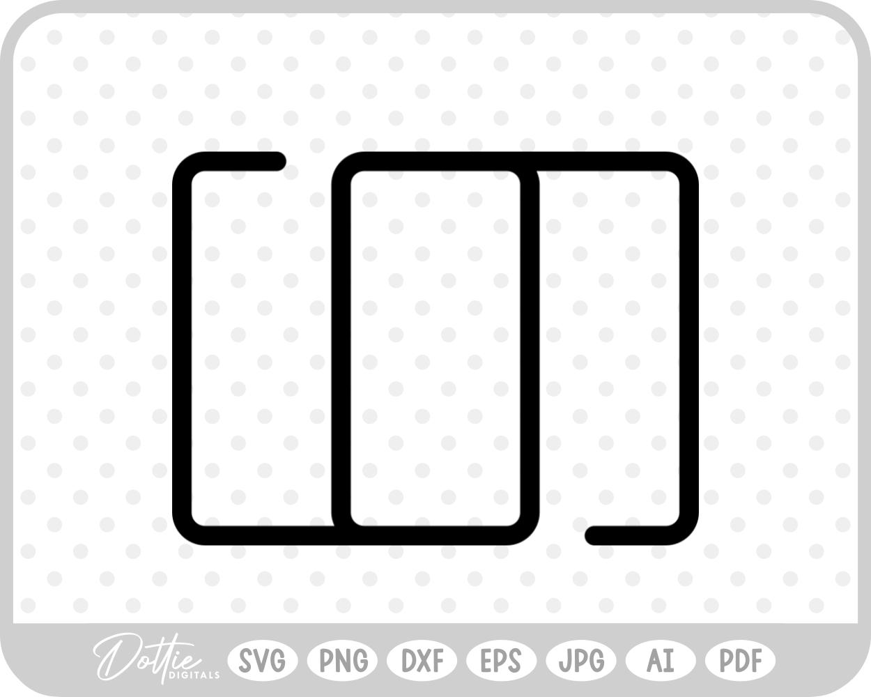 Linked Shape SVG PNG DXF – Cricut Silhouette Cutting File