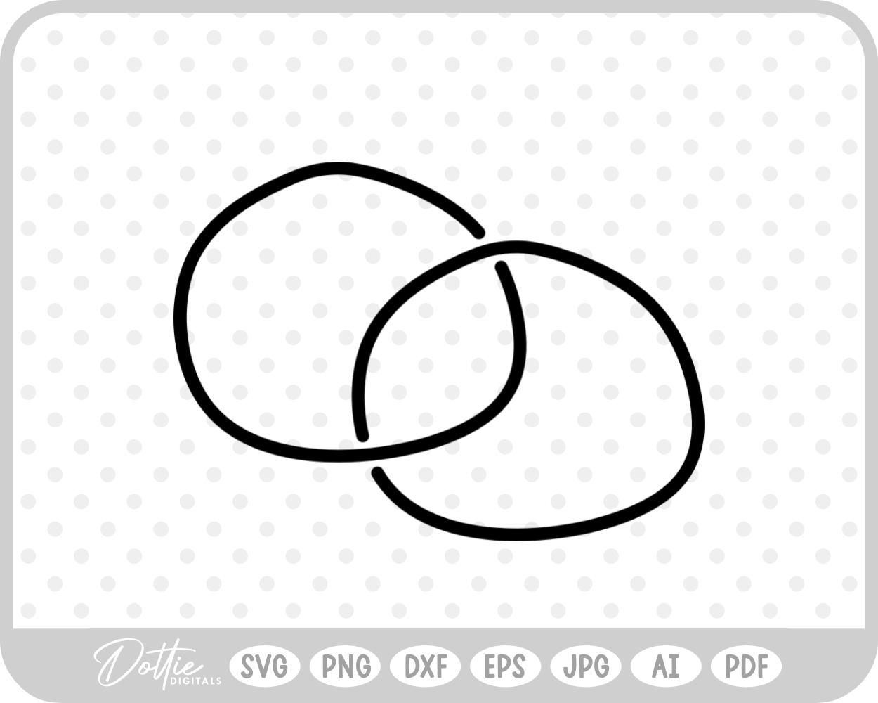 Connected Shape SVG PNG DXF – Cricut Silhouette Cutting File