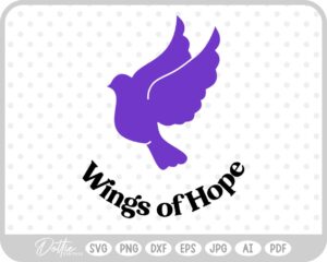 Dove Wings of Hope SVG PNG DXF – Cricut Silhouette Cutting File