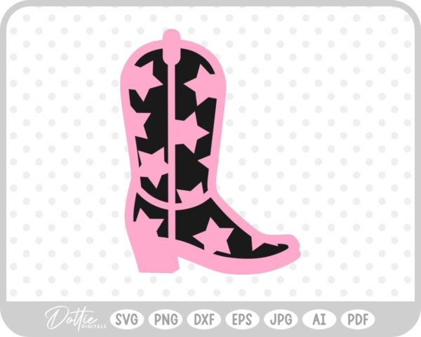 Cowgirl Cowboy Boot YeeHaw SVG PNG DXF – Cricut Silhouette Cutting File