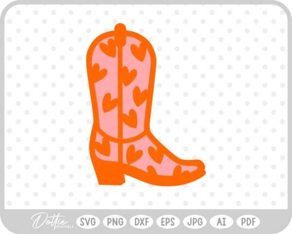 Cowgirl Cowboy Boot YeeHaw SVG PNG DXF – Cricut Silhouette Cutting File