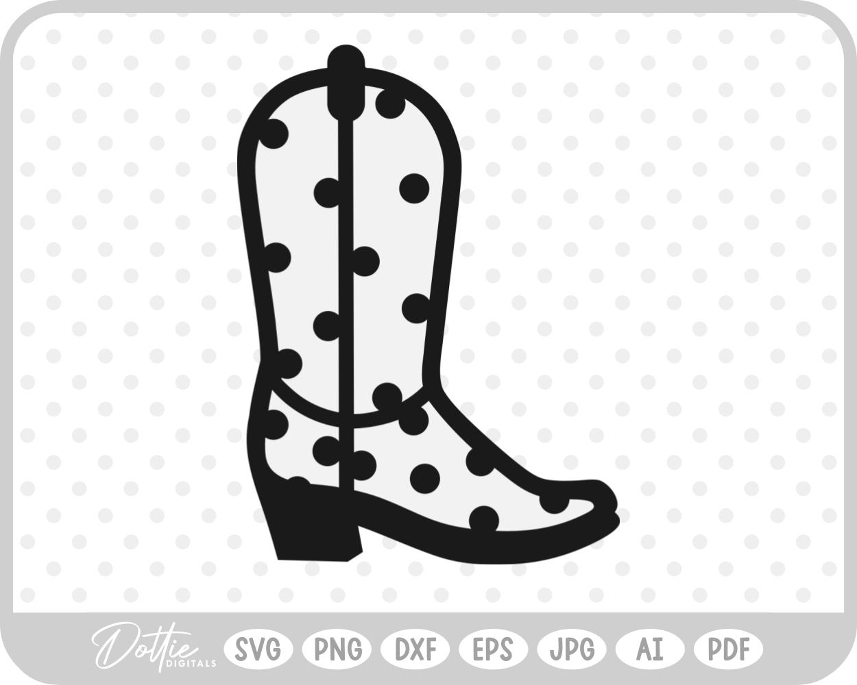 Cowgirl Cowboy Boot YeeHaw SVG PNG DXF – Cricut Silhouette Cutting File
