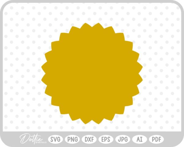 Flower Petal Circle SVG PNG DXF – Cricut Silhouette Cutting File