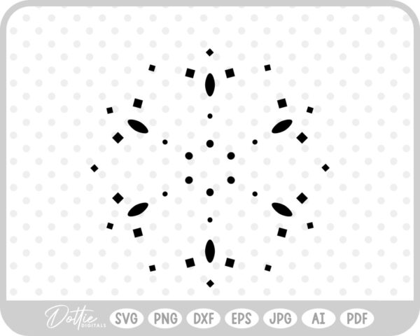Dotted Flower SVG PNG DXF – Cricut Silhouette Cutting File