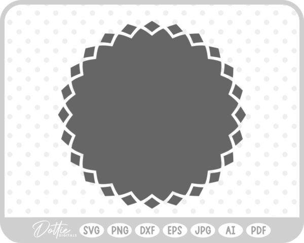 Flower Circle SVG PNG DXF – Cricut Silhouette Cutting File