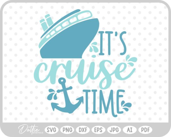 Cruise Boat SVG PNG DXF – Cricut Silhouette Cutting File