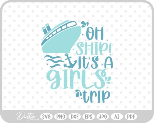 Cruise Boat SVG PNG DXF – Cricut Silhouette Cutting File