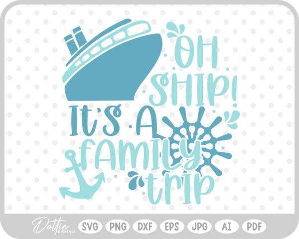 Cruise Boat SVG PNG DXF – Cricut Silhouette Cutting File