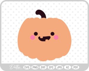 Cute Pumpkin Halloween Autumn Fall SVG PNG DXF – Cricut Silhouette Cutting File