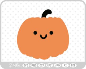 Cute Pumpkin Halloween Autumn Fall SVG PNG DXF – Cricut Silhouette Cutting File