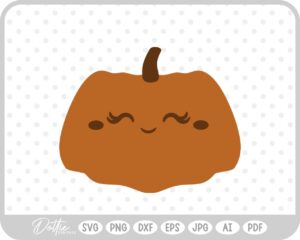 Cute Pumpkin Jack o Lantern Halloween Autumn Fall SVG PNG DXF – Cricut Silhouette Cutting File