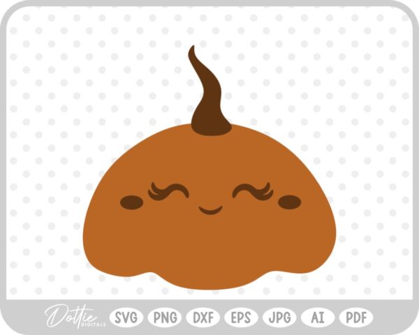 Cute Pumpkin Jack o Lantern Halloween Autumn Fall SVG PNG DXF – Cricut Silhouette Cutting File