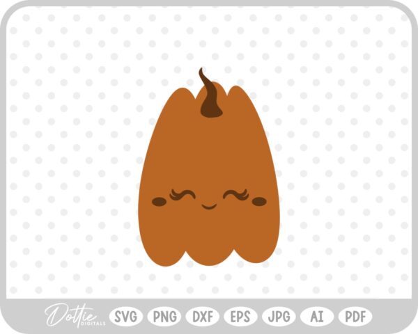 Cute Pumpkin Jack o Lantern Halloween Autumn Fall SVG PNG DXF – Cricut Silhouette Cutting File