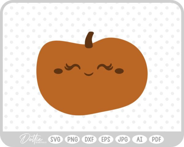 Cute Pumpkin Jack o Lantern Halloween Autumn Fall SVG PNG DXF – Cricut Silhouette Cutting File
