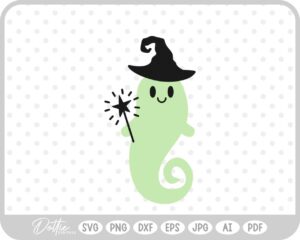Ghost Witch Hat Wand SVG PNG DXF – Cricut Silhouette Cutting File