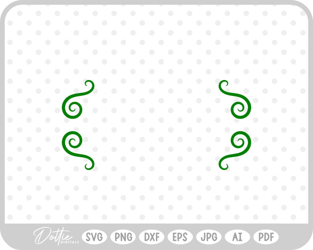 Decorative Swirl Shape Border Flourish SVG PNG DXF – Cricut Silhouette Cutting File