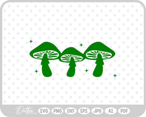 Mushroom Toadstool SVG PNG DXF – Cricut Silhouette Cutting File