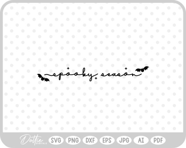 Spooky Season Halloween SVG PNG DXF – Cricut Silhouette Cutting File