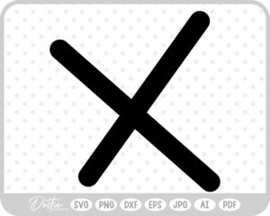 Cross Doodle SVG PNG DXF – Cricut Silhouette Cutting File