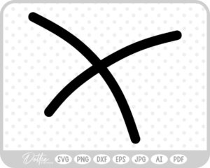 Cross Doodle SVG PNG DXF – Cricut Silhouette Cutting File
