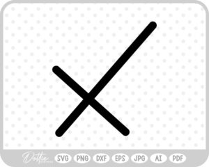 Cross Doodle SVG PNG DXF – Cricut Silhouette Cutting File