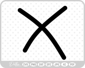 Cross Doodle SVG PNG DXF – Cricut Silhouette Cutting File
