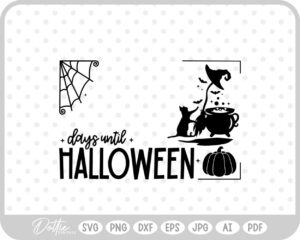Halloween Count Down Frame Spider Web SVG PNG DXF – Cricut Silhouette Cutting File